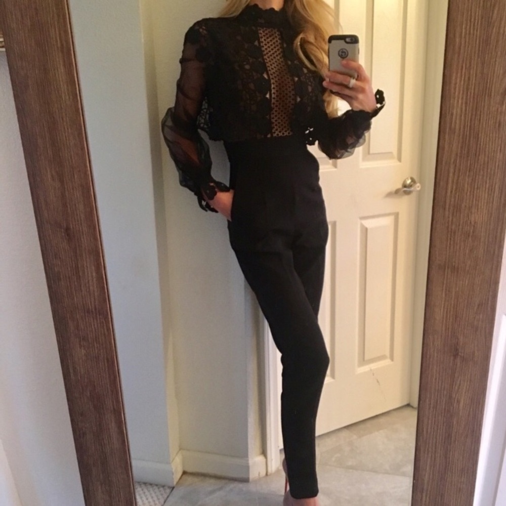 Self Portrait black jumpsuit